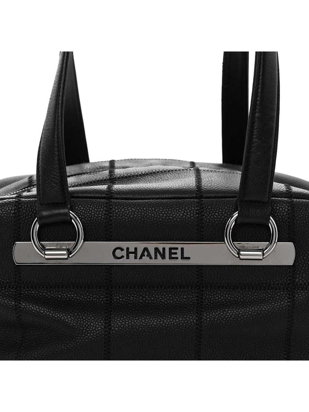 Chanel Caviar Square Stitched Bowler #279265C12B - Picture 7 of 9